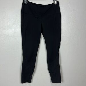 Fit2Run Black Mesh Panels Mid Rise 7/8 Leggings Size S